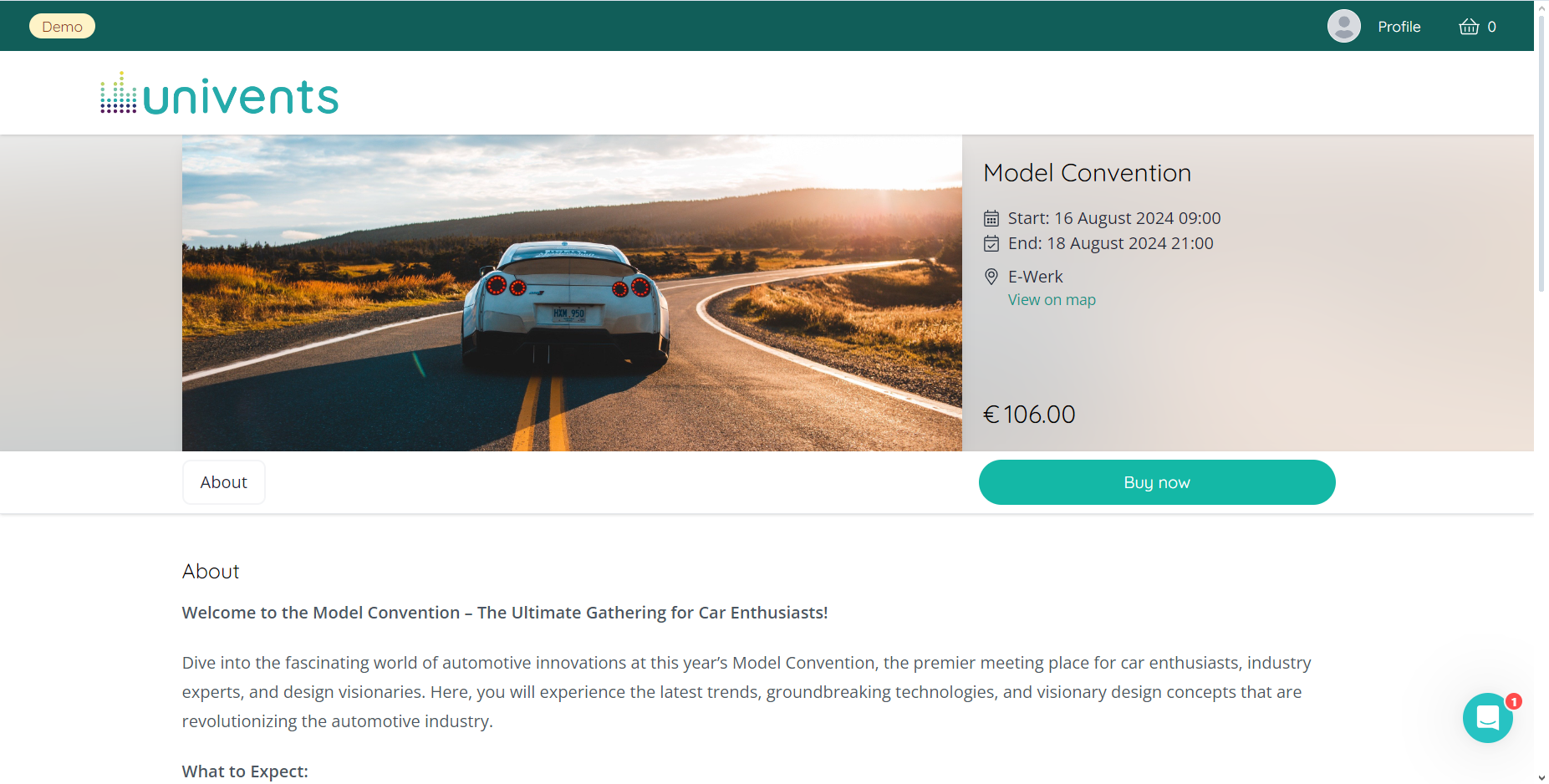 screenshot of Ticketing Suite